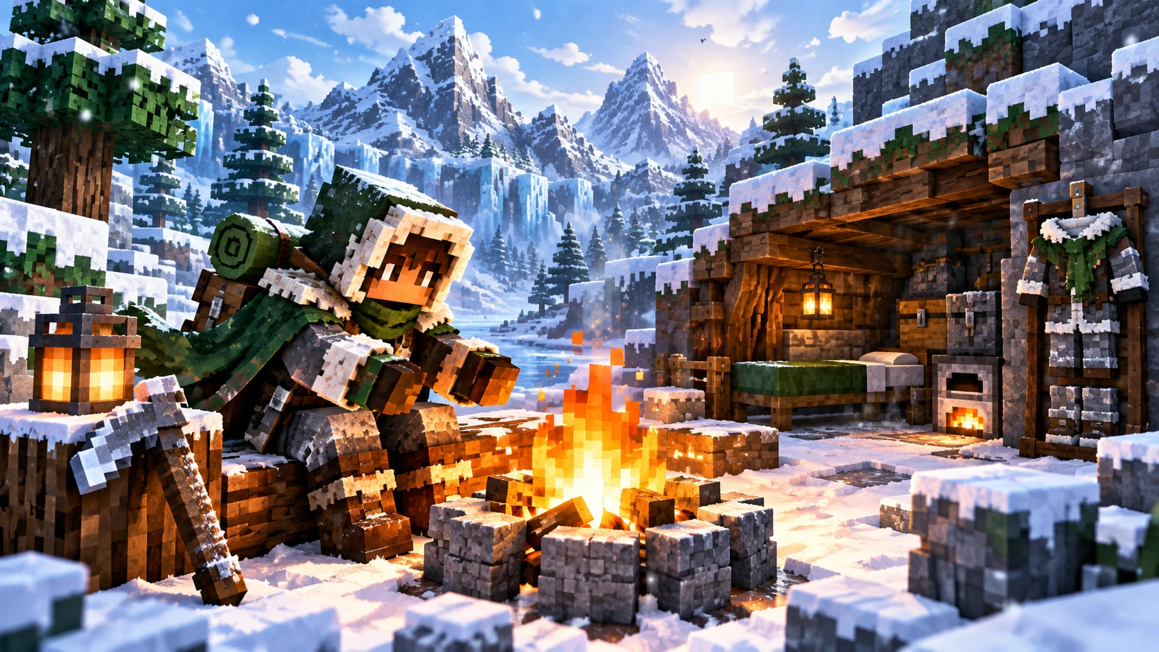 Original no-text visual for Tough As Nails mod: how to stay warm in cold conditions